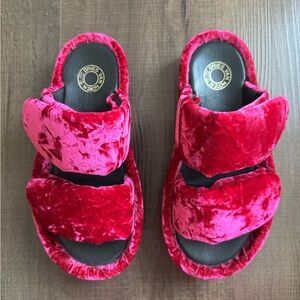 Dries Van Noten Velvet Sandals